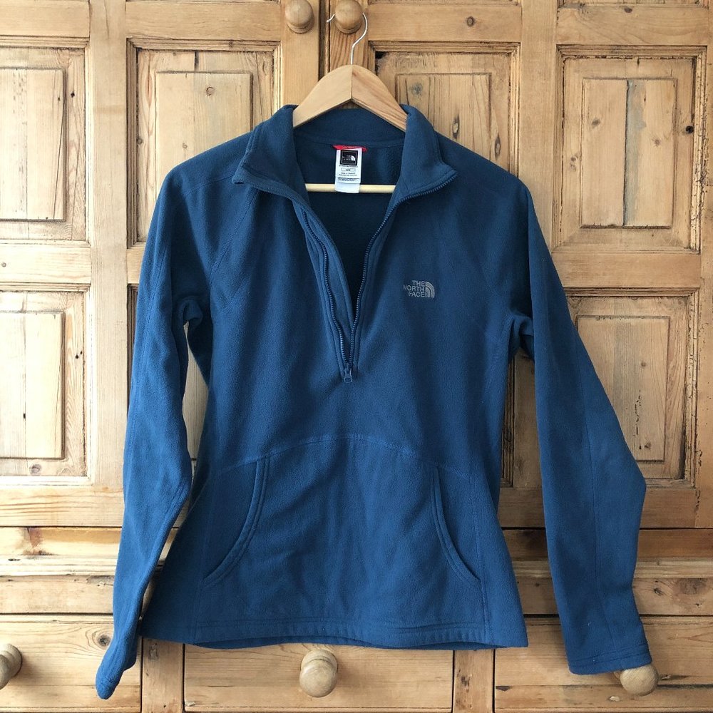 North Face Medium Navy Blue Quarter Zip Fleece